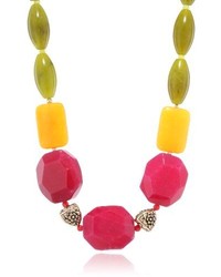 Barse Luau Genuine Multi Stone Bright Necklace 32