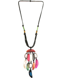 Adina Fine Jewelry Designs By Multicolor Half Moon Tiki Necklace