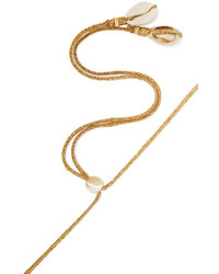 Chan Luu Gold Plated Shell And Pearl Necklace