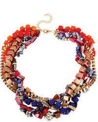 Haskell Gold Tone Mixed Bead Torsade Statet Necklace
