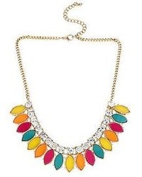 jcpenney Mixit Mixit Gold Tone Multicolor Beaded Marquise Statet Necklace