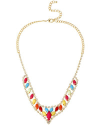 jcpenney Mixit Mixit Multicolor Bright Flower And Crystal Statet Necklace