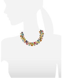 Forzieri Multicolor Crystal And Metal Necklace