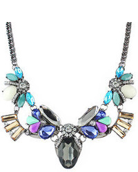 Multicolor Gemstone Silver Chain Necklace