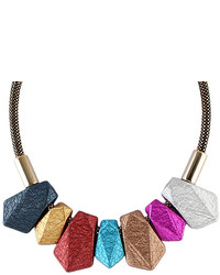 Multicolor Gemstone Tasse Necklace
