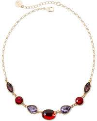 Liz Claiborne Multicolor Stone Gold Tone Collar Necklace