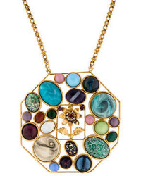 Erickson Beamon Multicolor Stone Pendant Necklace