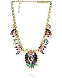 m. haskell Purple By Pink Multi Colored Faceted Bead Necklace