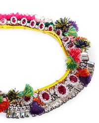 Venna Diana Jewel Pompom Chain Collar Necklace
