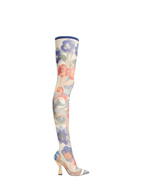 multi color knee high boots