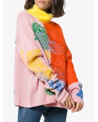 I Am Chen Colour Block Angora And Wool Intarsia Sweater