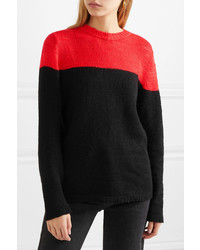 The Elder Statesman Dipped Picasso Two Tone Cashmere Sweater