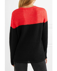The Elder Statesman Dipped Picasso Two Tone Cashmere Sweater