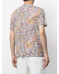 Etro Paisley Print Linen T Shirt