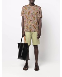 Etro Paisley Print Short Sleeve T Shirt