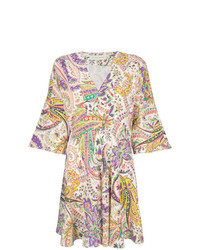 Multi colored Paisley Fit and Flare Dress