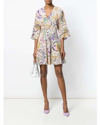 Etro Mixed Print Fit And Flare Dress