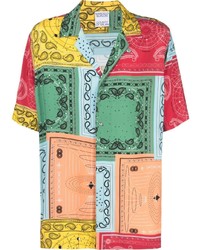 Marcelo Burlon County of Milan Patchwork Bandana Print Shirt