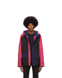 Ps By Paul Smith Black And Pink Sport Parka