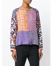 Pierre Louis Mascia Pierre Louis Mascia Patchwork Patterned Blouse