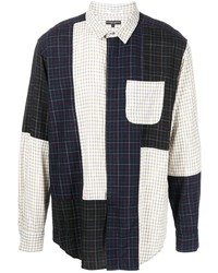 Engineered Garments Combo Colour Block Cotton Shirt