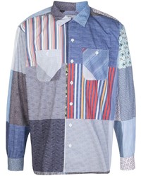 Engineered Garments Patchwork Style Contrast Print Shirt