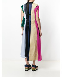 Sacai Patchwork Asymmetric Midi Dress