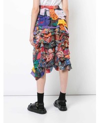 Comme des Garcons Comme Des Garons Ruffled Patchwork Midi Skirt