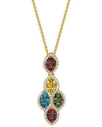 LeVian Le Vian Exotics Multi Colored Diamond Pendant Necklace