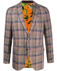 Etro Plaid Print Tailored Blazer