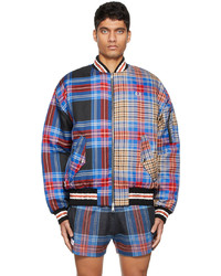 Charles Jeffrey Loverboy Black Red Fred Perry Edition Tartan Bomber Jacket