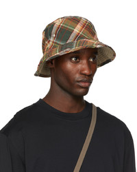 Acne Studios Green Checked Bucket Hat