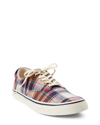 Multi colored Plaid Canvas Low Top Sneakers