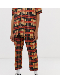 Reclaimed Vintage Inspired Branded Check Print Trousers