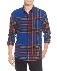 Multi colored Plaid Flannel Long Sleeve Shirt