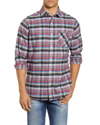 Psycho Bunny Axminster Plaid Button Up Flannel Shirt