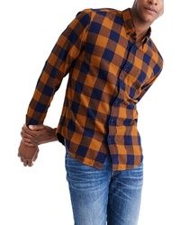 Madewell Buffalo Check Lightweight Flannel Shirt