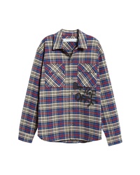Off-White Button Up Plaid Flannel Shirt
