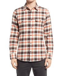Nordstrom Flannel Button Up Shirt In Tan
