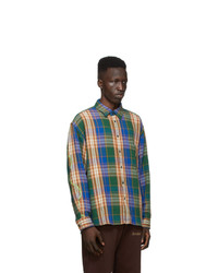 Awake NY Green Heavyweight Flannel Barbed Wire Shirt