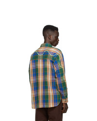 Awake NY Green Heavyweight Flannel Barbed Wire Shirt