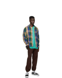 Awake NY Green Heavyweight Flannel Barbed Wire Shirt