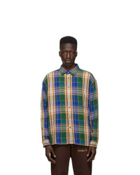 Awake NY Green Heavyweight Flannel Barbed Wire Shirt