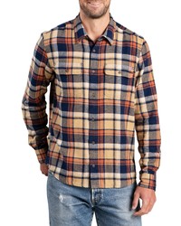 Toad&Co Indigo Organic Cotton Flannel Long Sleeve Button Up Shirt