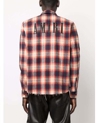 Amiri Logo Appliqu Check Flannel Shirt