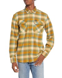 Obey South Pass Plaid Button Up Flannel Shirt