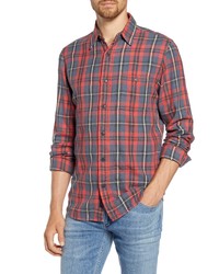 Faherty Stretch Seaview Regular Fit Plaid Flannel Button Up Shirt