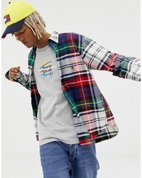 Tommy Jeans 60 Limited Capsule Large Check Shirt With Pocket Crest Logo In Multi