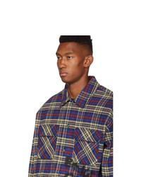 Off-White Blue And Black Flannel Check Shirt