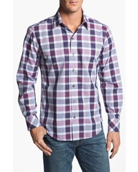 Zachary Prell Calvin Trim Fit Sport Shirt In Navy At Nordstrom